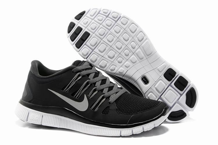 Nike Free 5.0 Black Grey Womens Running Shoes
