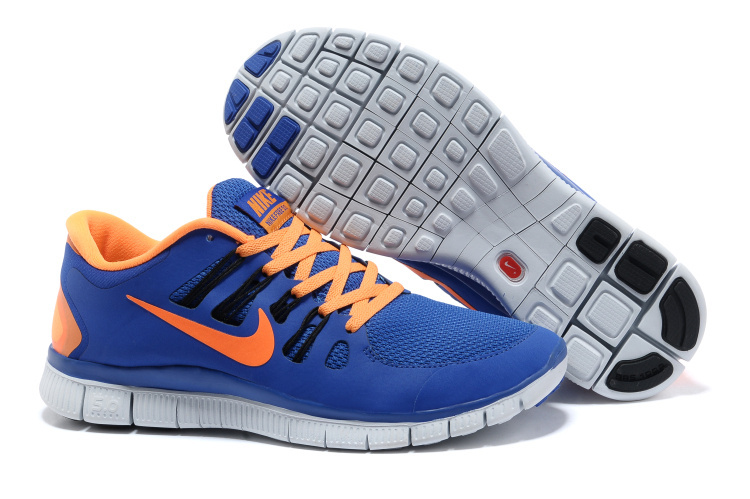 Nike Free 5.0 Blue Orange Mens Running Shoes