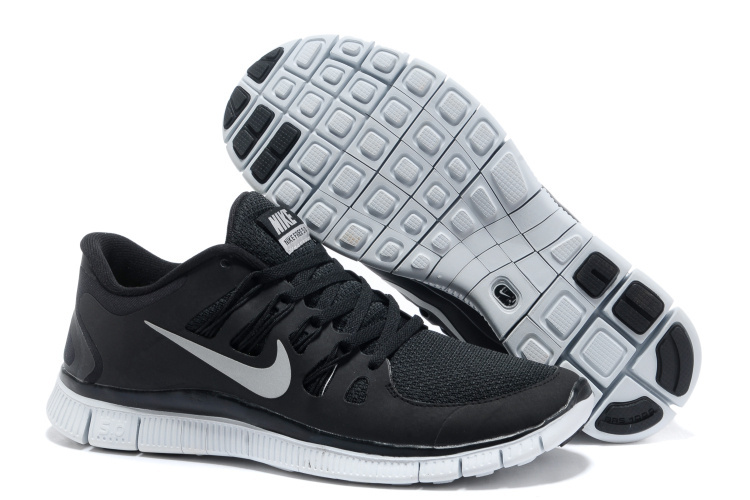 Nike Free 5.0 Coal Black White Mens Running Shoes