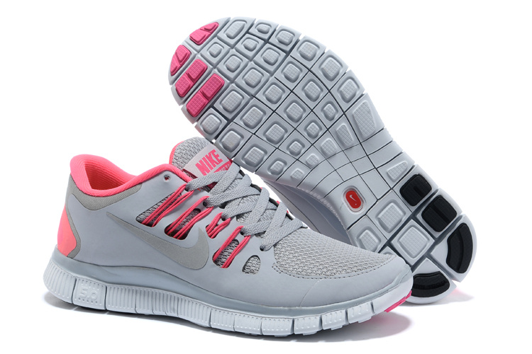 Nike Free 5.0 Grey Pink Womens Running Shoes