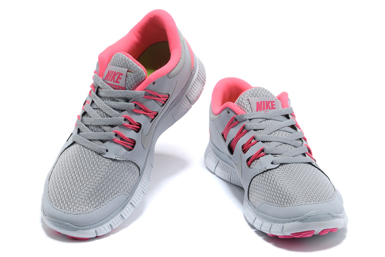 Nike Free 5.0 Grey Pink Womens Running Shoes