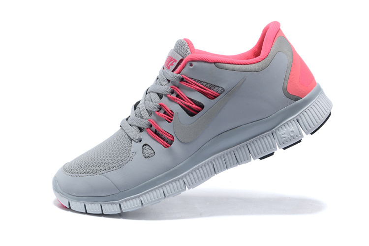 Nike Free 5.0 Grey Pink Womens Running Shoes