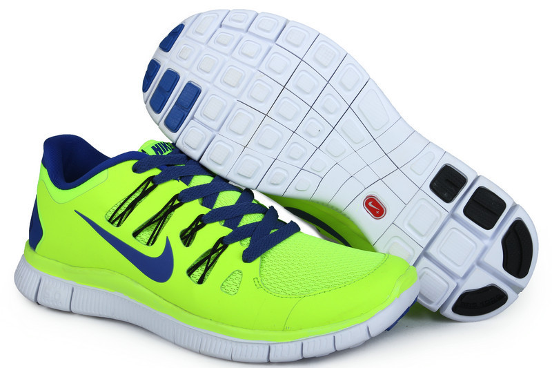 Nike Free 5.0 Lime Blue Mens Running Shoes
