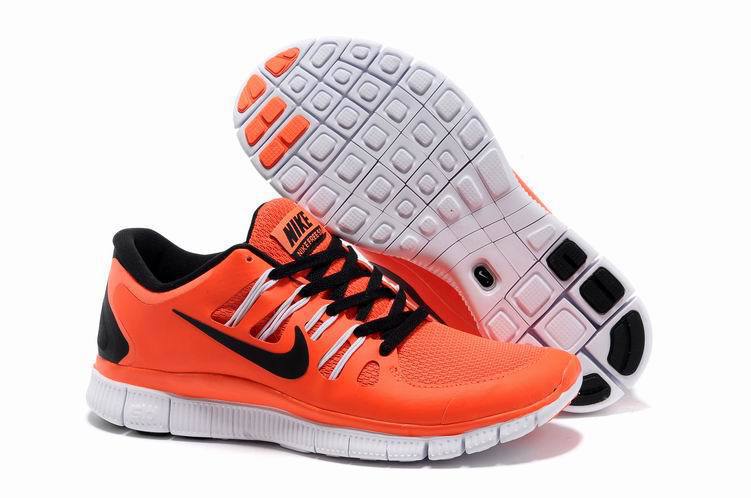 Nike Free 5.0 Orange Black Mens Running Shoes