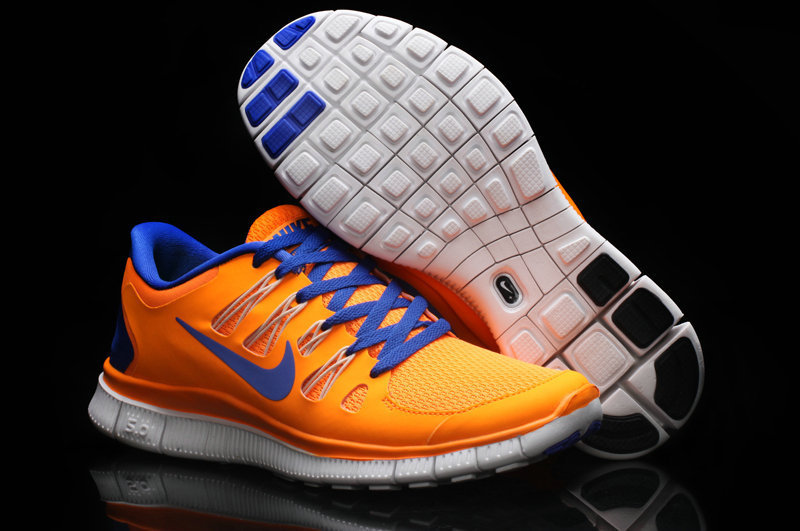 Nike Free 5.0 Orange Blue Womens Running Shoes