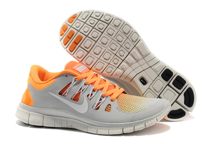 Nike Free 5.0 Orange Grey Mens Running Shoes