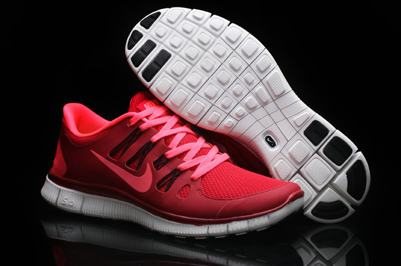 Nike Free 5.0 Red Pink Mens Running Shoes