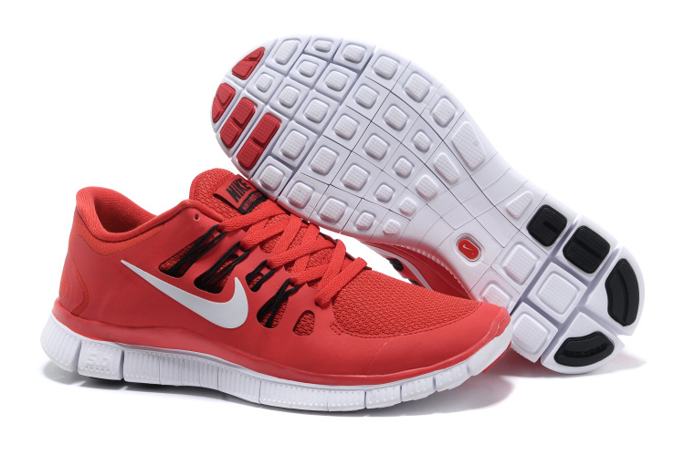 Nike Free 5.0 Red White Mens Running Shoes