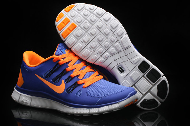 Nike Free 5.0 Royal Blue Orange Mens Running Shoes