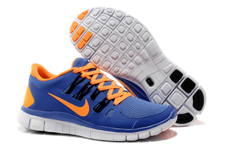 Nike Free 5.0 Royal Blue Orange Womens Running Shoes