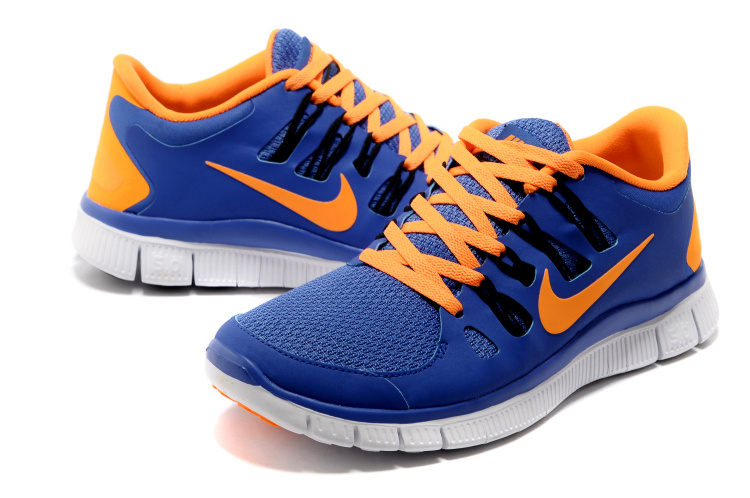 Nike Free 5.0 Royal Blue Orange Womens Running Shoes