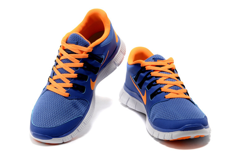 Nike Free 5.0 Royal Blue Orange Womens Running Shoes