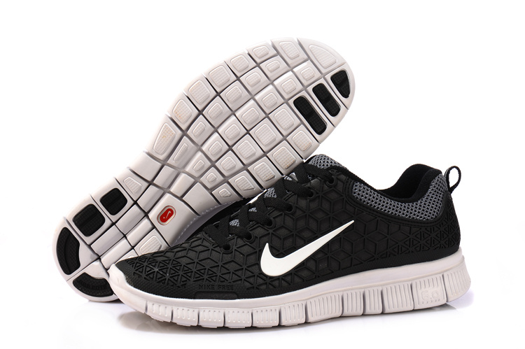 2013 Nike Free 6.0 Black White Mens Running Shoes
