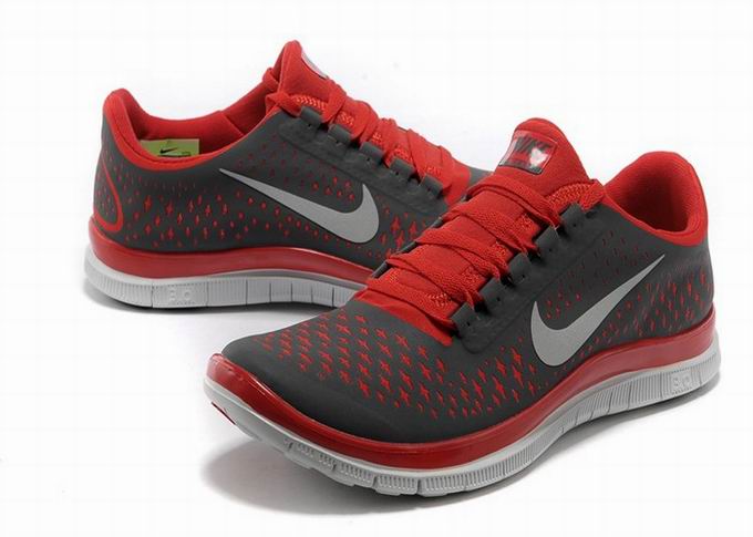 Nike Free 3.0 V4 Black Red White Mens Running Shoes