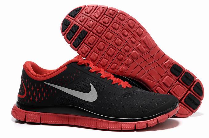 Nike Free 4.0 V2 Black White Red Mens Running Shoes
