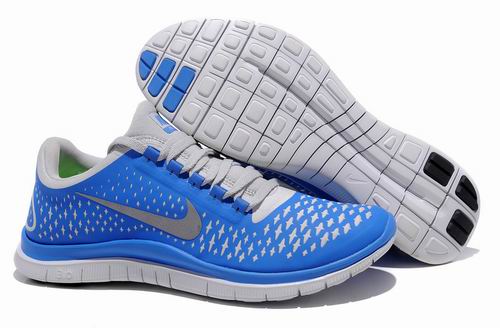 Nike Free 3.0 V4 Soar Blue Reflect Silver Mens Running Shoes