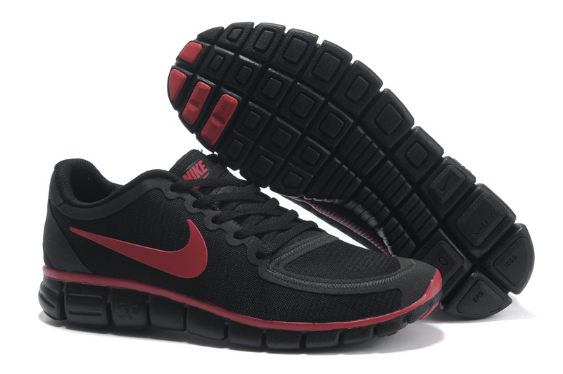 Nike Free Run 5.0 Black Red Black Mens Shoes