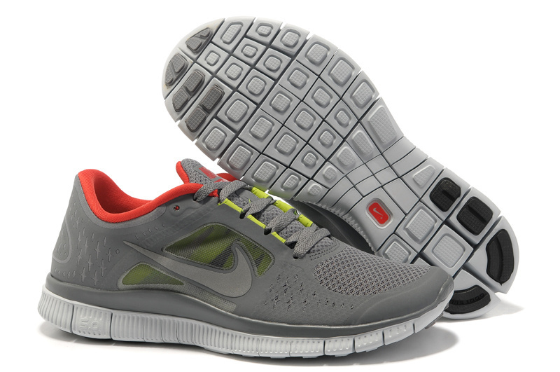 Nike Free Run 5.0 Gray Orange Mens Shoes