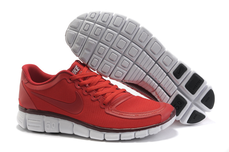 Nike Free Run 5.0 Red White Mens Shoes