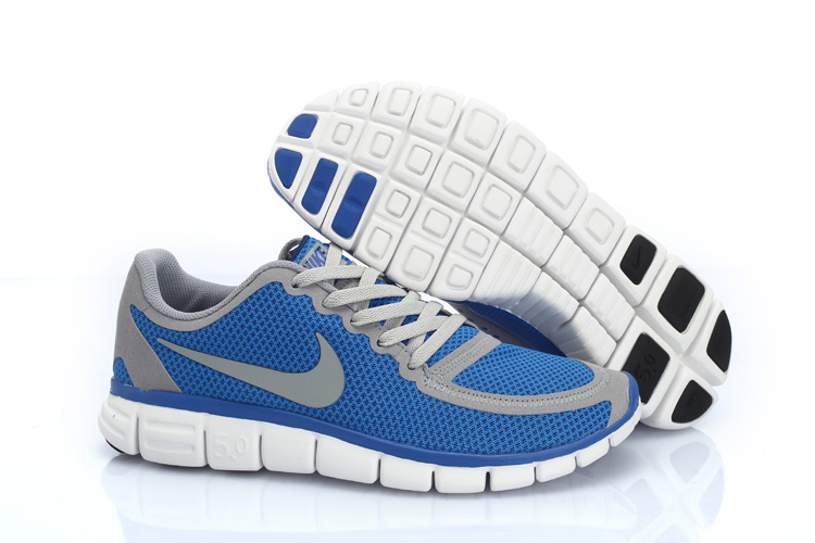Nike Free 5.0 V4 Mens Shoes Blue Grey