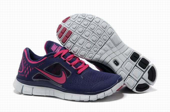 Nike Free 5.0 Dark Blue Pink Womens Running Shoes