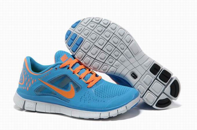 Nike Free 5.0 Blue Orange Womens Running Shoes