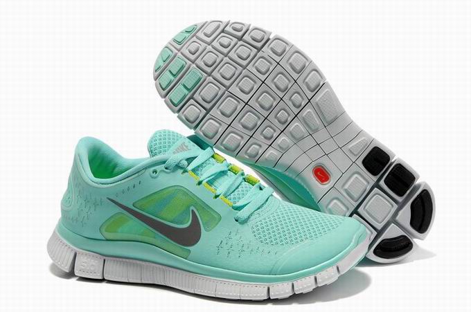Nike Free 5.0 Gray Jade Gary Womens Running Shoes