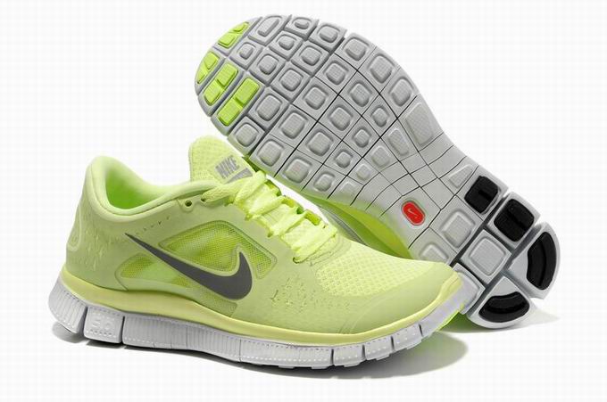 Nike Free 5.0 Lime Gray Womens Running Shoes