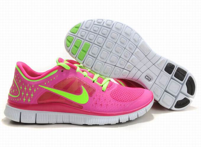 Nike Free 5.0 Pink Lime White Womens Running Shoes