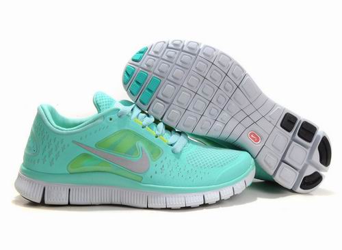 Nike Free Run +3 Gray Jade White Womens Running Shoes