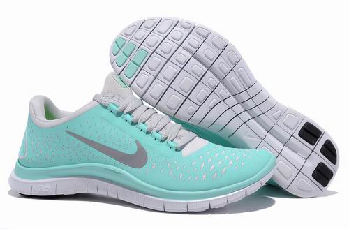 Nike Free 3.0 v4 Bluish Green Reflective Silver Womens Running Shoes