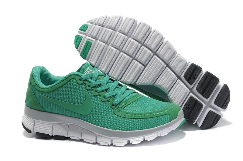 Nike Free Run 5.0 Grass-green White Womens Shoes