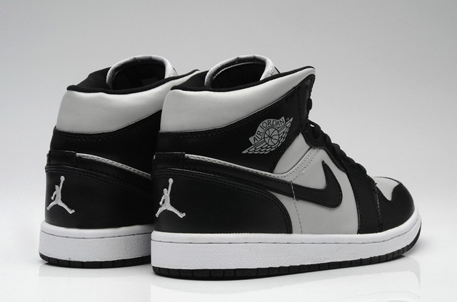 Nike Air Jordan 1 Mid Retro Mens Shoes Soft Grey / Black