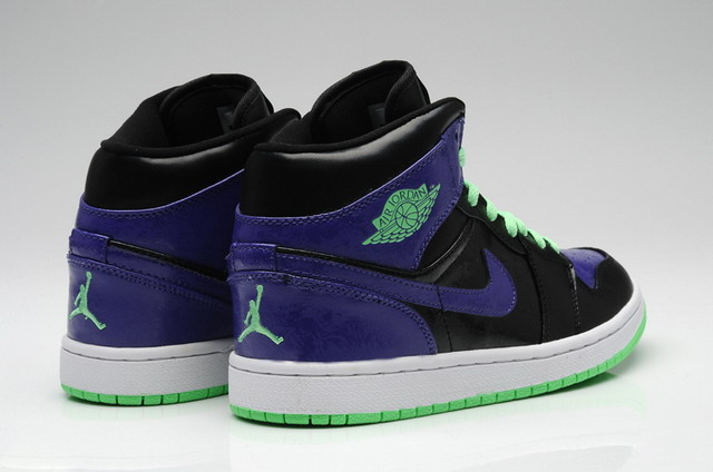 Nike Air Jordan 1 Retro Joker Mens Shoes Black / Purple / Green