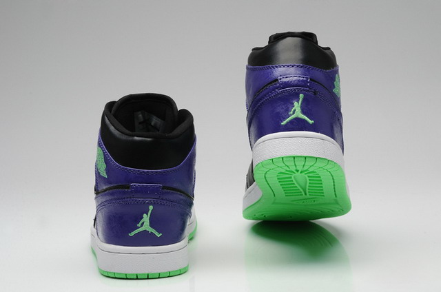 Nike Air Jordan 1 Retro Joker Mens Shoes Black / Purple / Green