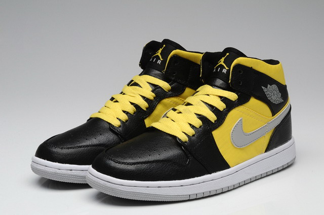 Nike Air Jordan 1 Phat Mens Shoes Black / Stealth / Sport Yellow / White