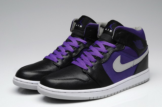 Nike Air Jordan 1 Phat Mens Shoes Black / Stealth / Critical Purple / White