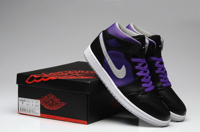 Nike Air Jordan 1 Phat Mens Shoes Black / Stealth / Critical Purple / White