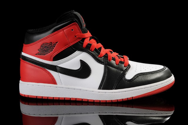Nike Air Jordan 1 Retro BMP Split Mens Shoes White / Red / Black