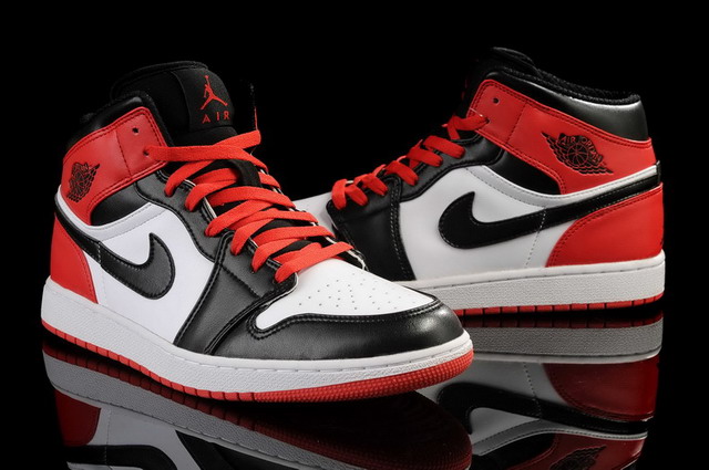 Nike Air Jordan 1 Retro BMP Split Mens Shoes White / Red / Black