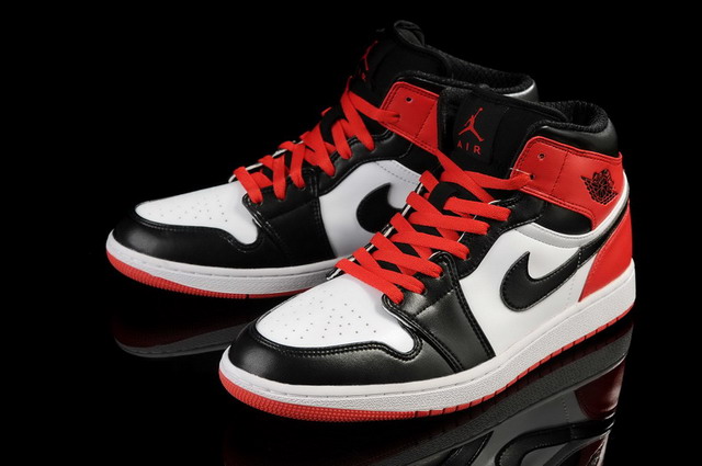 Nike Air Jordan 1 Retro BMP Split Mens Shoes White / Red / Black