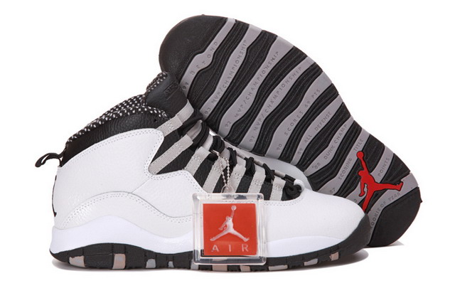 Nike Air Jordan 10 X Retro Mens Shoes White / Black / Steel Grey