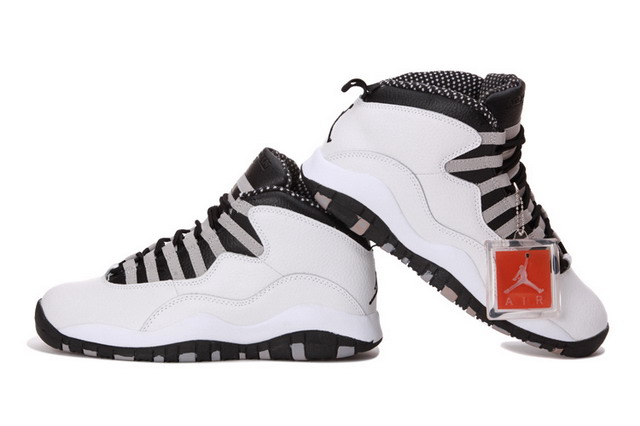 Nike Air Jordan 10 X Retro Mens Shoes White / Black / Steel Grey