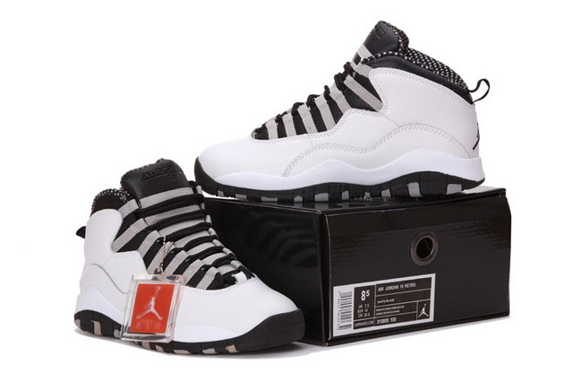 Nike Air Jordan 10 X Retro Mens Shoes White / Black / Steel Grey