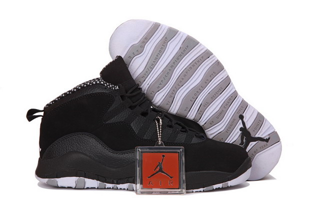 Nike Air Jordan 10 X Retro Mens Stealth Shoes Black / White Stealth