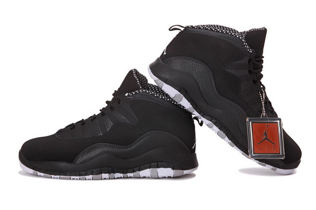 Nike Air Jordan 10 X Retro Mens Stealth Shoes Black / White Stealth