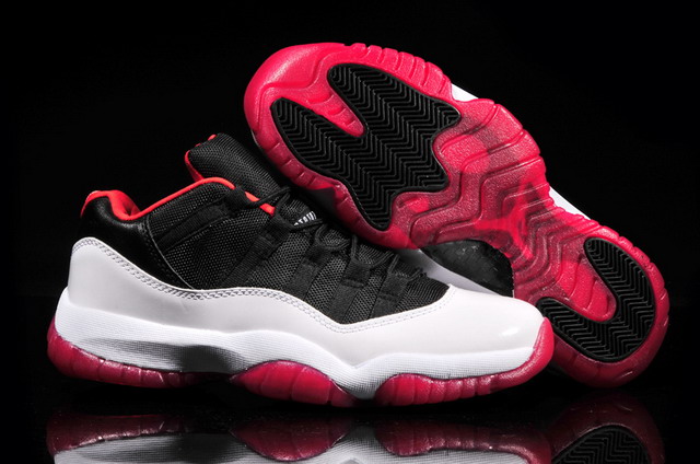 Nike Air Jordan 11 XI Retro Low Mens Shoes White / Black / Red