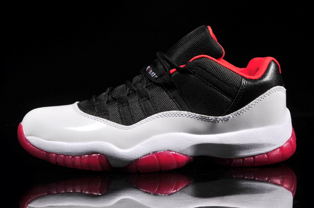 Nike Air Jordan 11 XI Retro Low Mens Shoes White / Black / Red