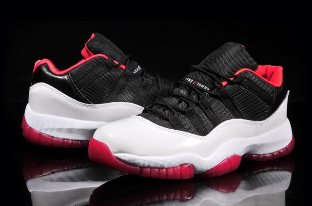 Nike Air Jordan 11 XI Retro Low Mens Shoes White / Black / Red