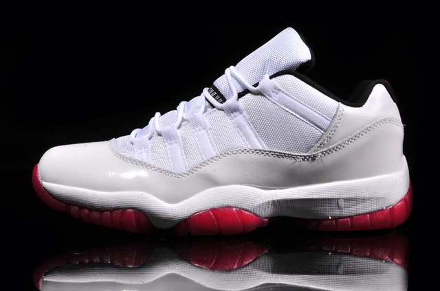 Nike Air Jordan 11 XI Retro Low Mens Shoes White / Varsity Red